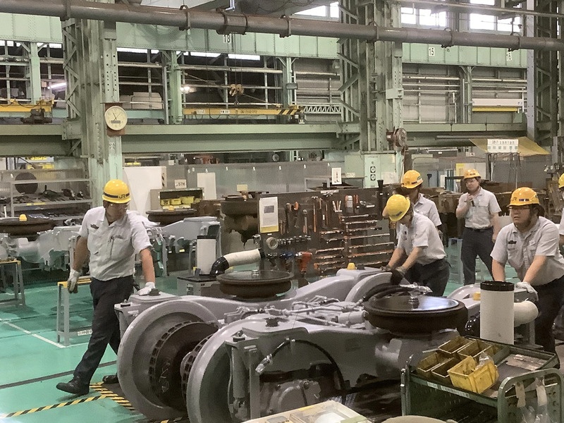 台車組み立て実演