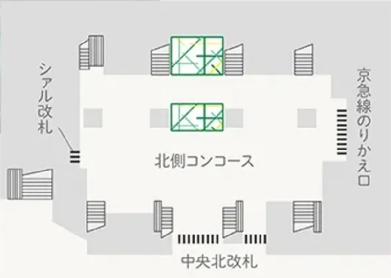中央北改札内構内図