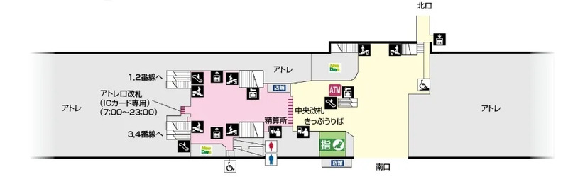 新浦安駅構内図