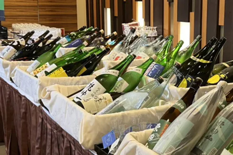 ロビー日本酒見本