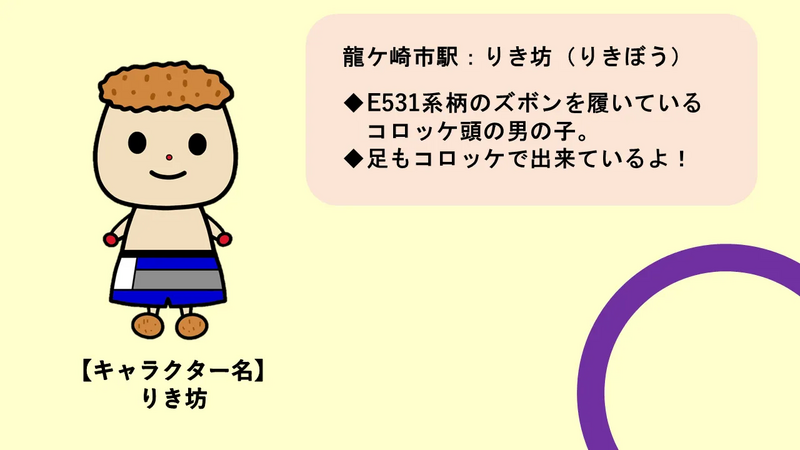 龍ケ崎市駅イメージキャラクター「りき坊」
