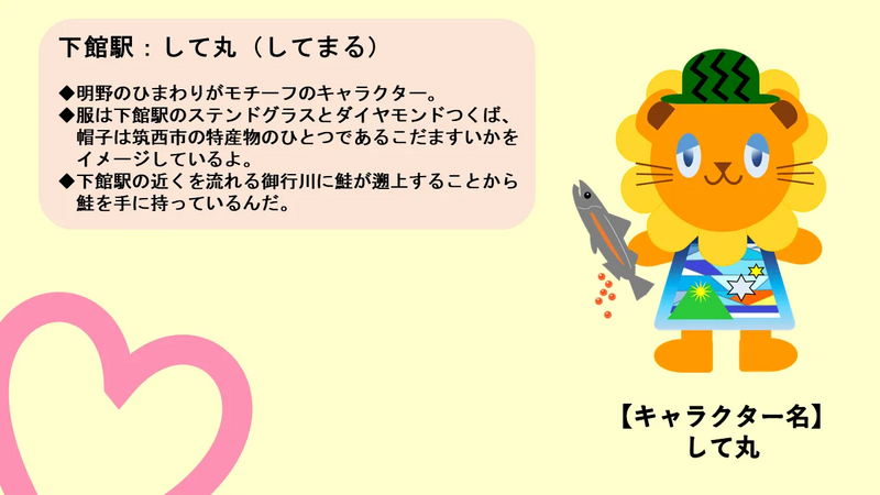下館駅イメージキャラクター「して丸」