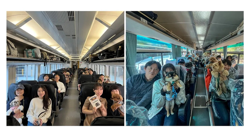 貸切列車ボックス席・貸切バス車内（イメージ）