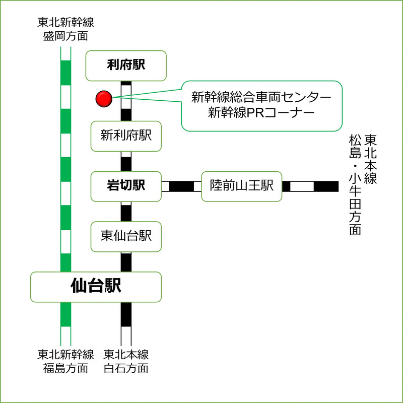 新幹線PRコーナー　アクセス