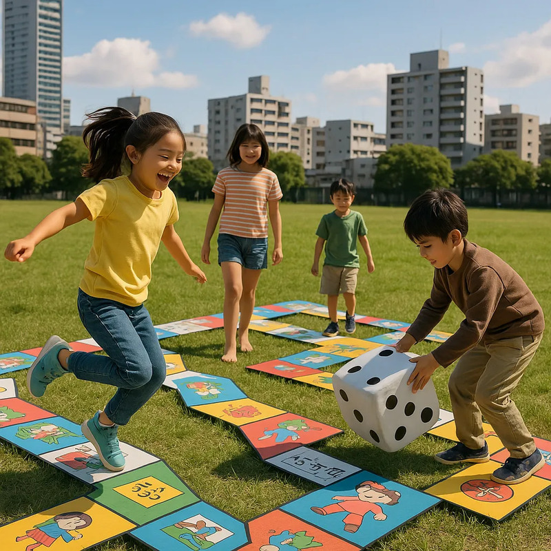 すごろく　芝生広場