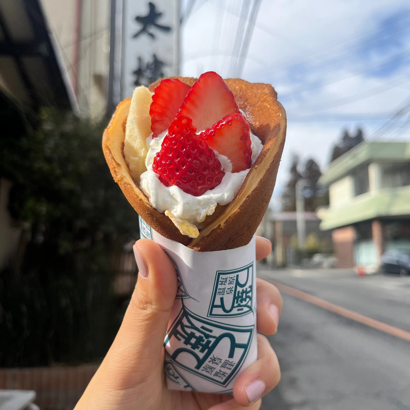 塩原温泉　名物　とて焼　女子旅　スイーツ　避暑旅