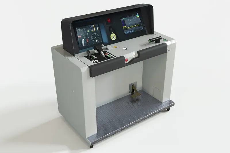 マスコンユニット＋計器盤モニター＋運転台（イメージ）