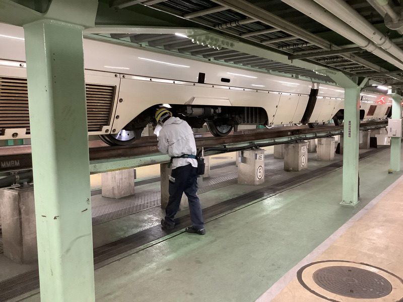 台車メンテナンスの様子