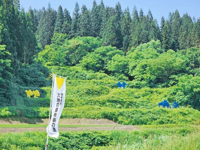 イリヤ＆エシリア・カバコフ「棚田」大地の芸術祭作品(画像提供:十日町市観光協会)