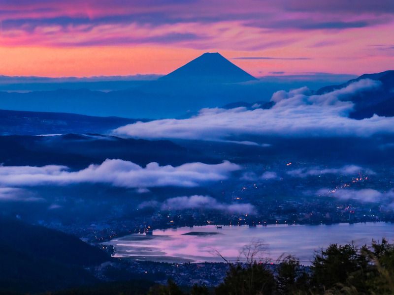 高ボッチ高原　富士遠望
