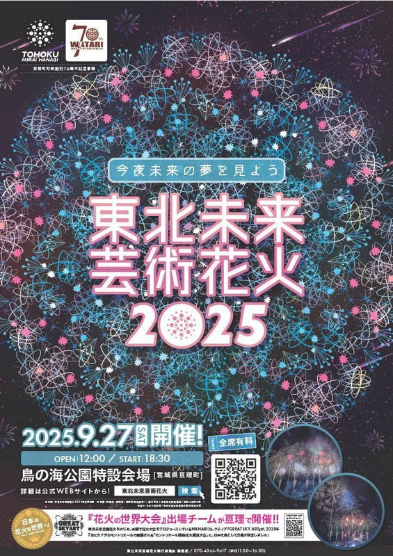 東北未来芸術花火2025ポスター