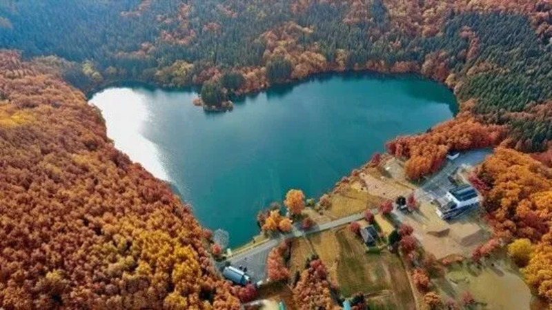北竜湖（上から見たイメージ）提供：飯山市