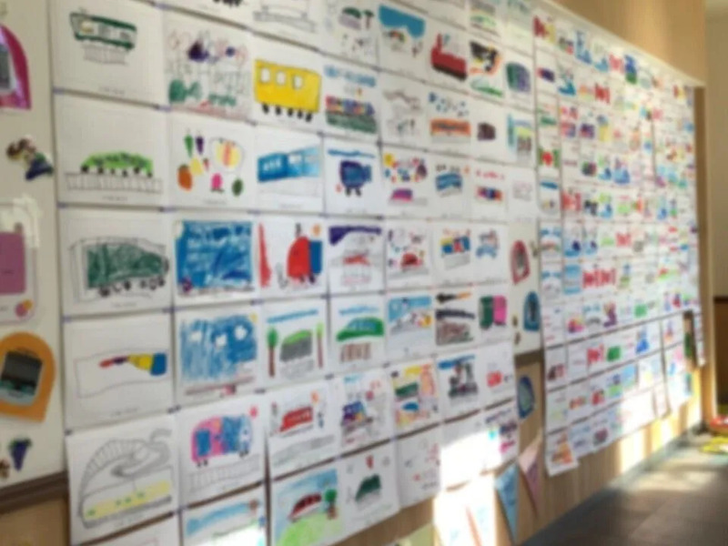 石巻駅ぬりえ展示