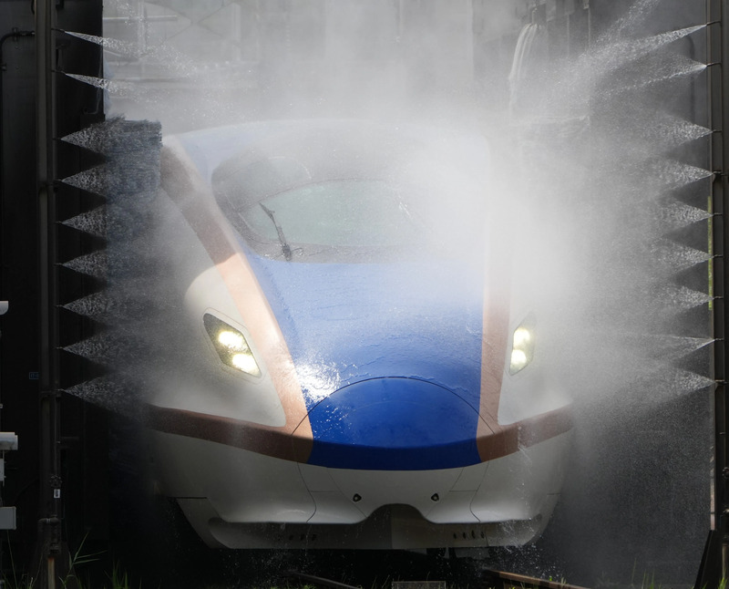 新幹線 JR東日本 洗浄体験 鉄道 親子