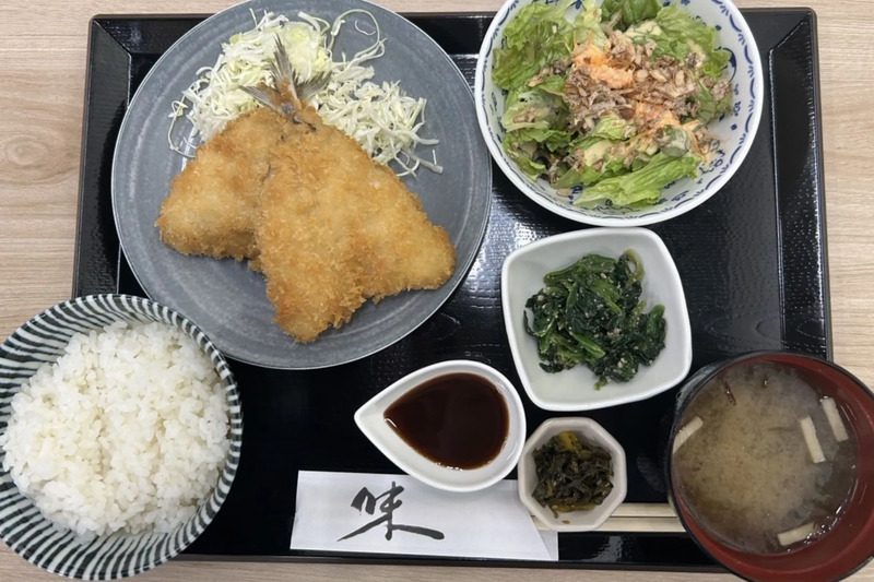 アジフライ定食（2枚）