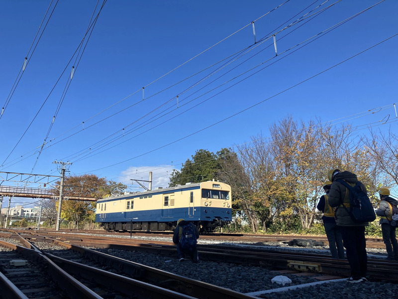 ▲クモユニ143単独撮影の様子