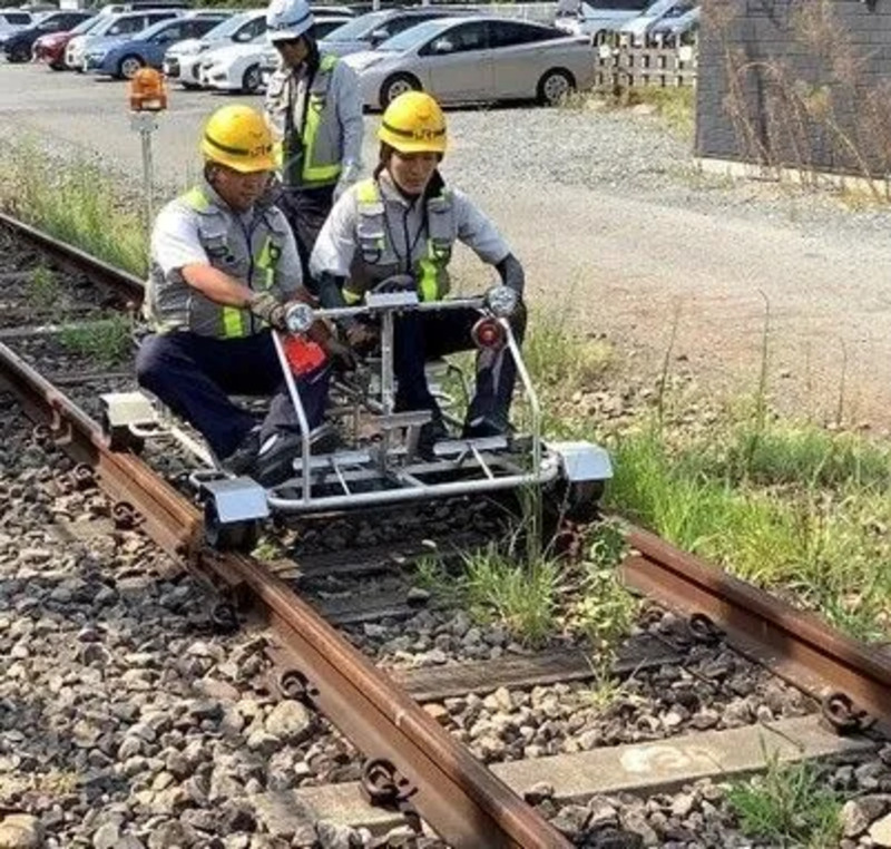 レールスター乗車の様子