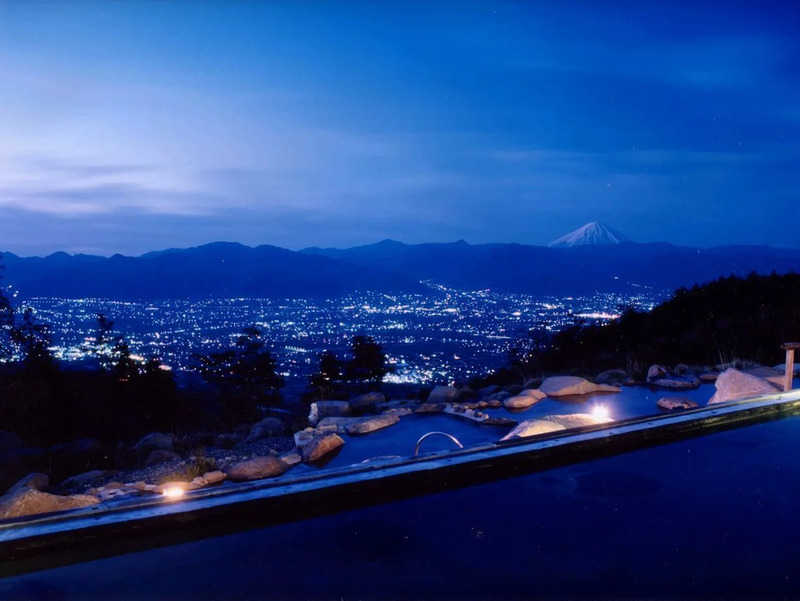 ほったらかし温泉からの夜景