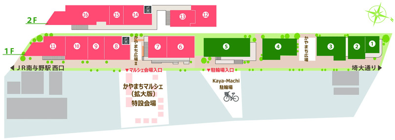 Kaya-Machiの全体フロアマップ