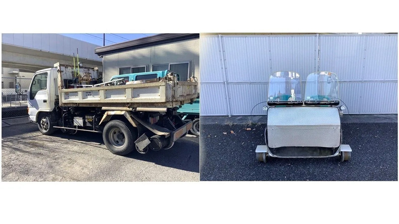 左が軌陸車 右がATカート