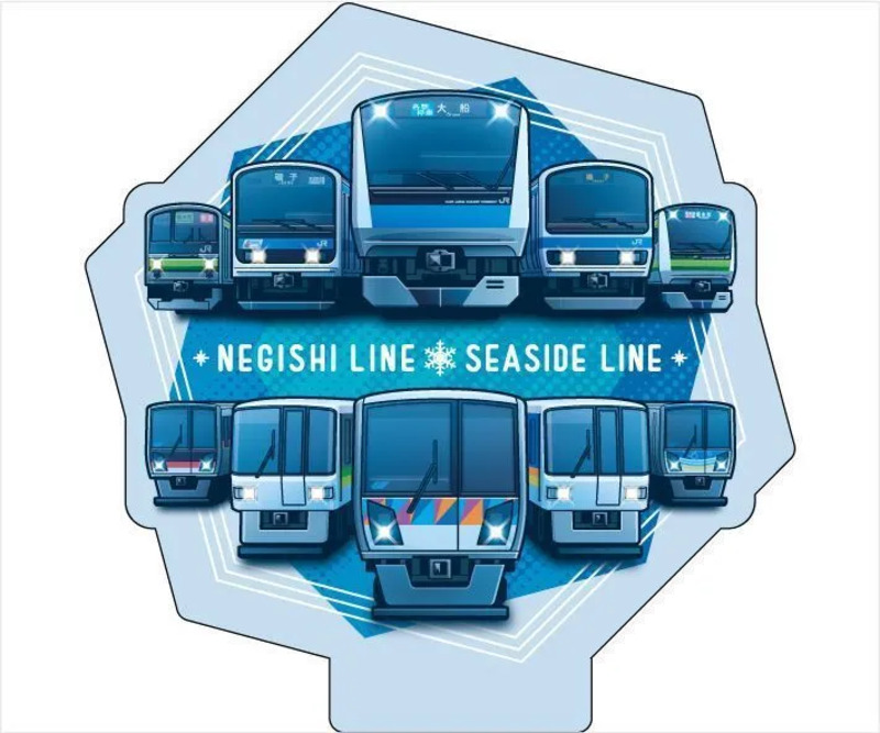 「冬の横浜ベイエリアを巡るエキタグスタンプラリー」イベントのコンプリート賞のアクリルスタンド