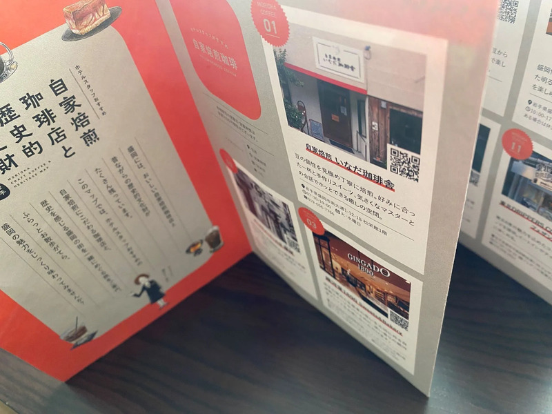 自家焙煎珈琲店と歴史的文化財マップ