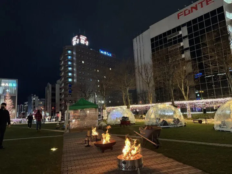 ドームテント使用時の様子 