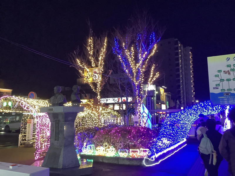 一ノ関駅前西口のイルミネーション