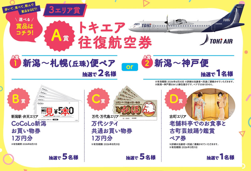 ぐるっとグルメ2026 3エリア賞の賞品