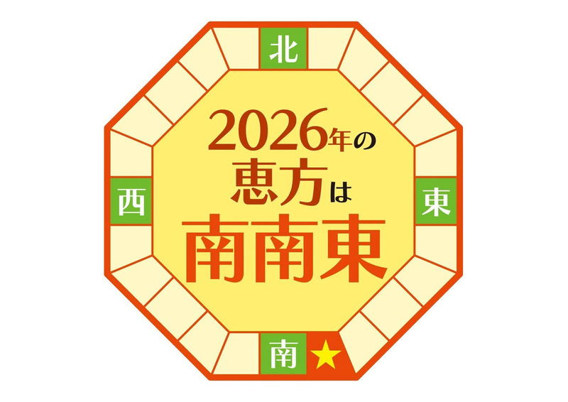 2026年の恵方の方角 南南東
