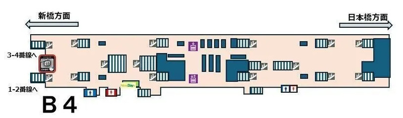 総武地下ホーム 駅名標