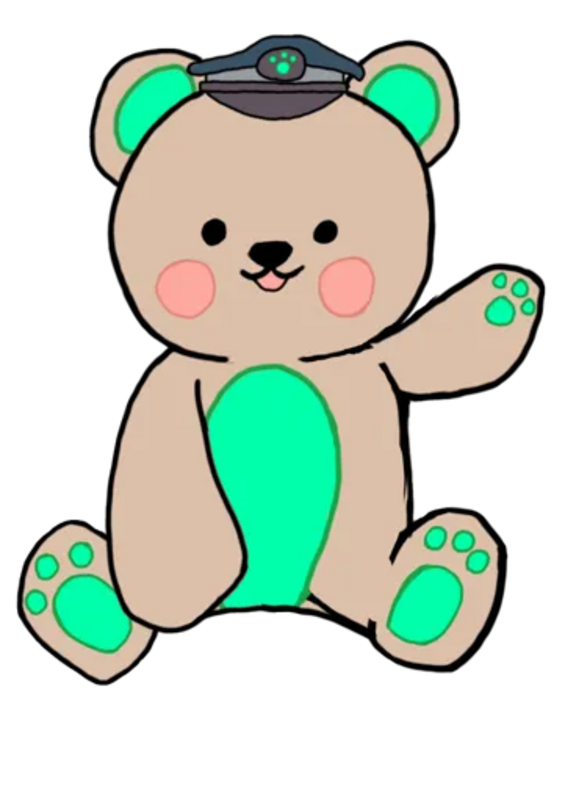 しんじゅくまのイラスト