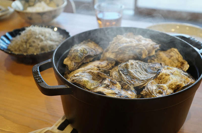 蒸し牡蠣