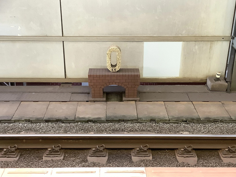 中央線ホーム ゼロキロポスト