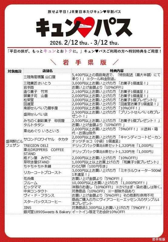 岩手県の対象特典施設はこちら