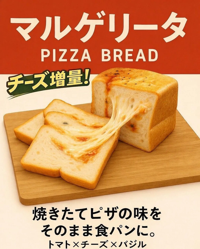 販売予定商品の一例：【マルゲリータ食パン】提供：Where’s The Bakery？