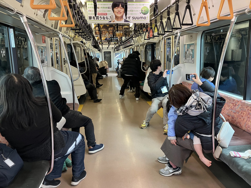 体験中の車内風景