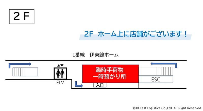 熱海駅臨時手荷物一時預かり所(ジェイアール東日本物流運営)