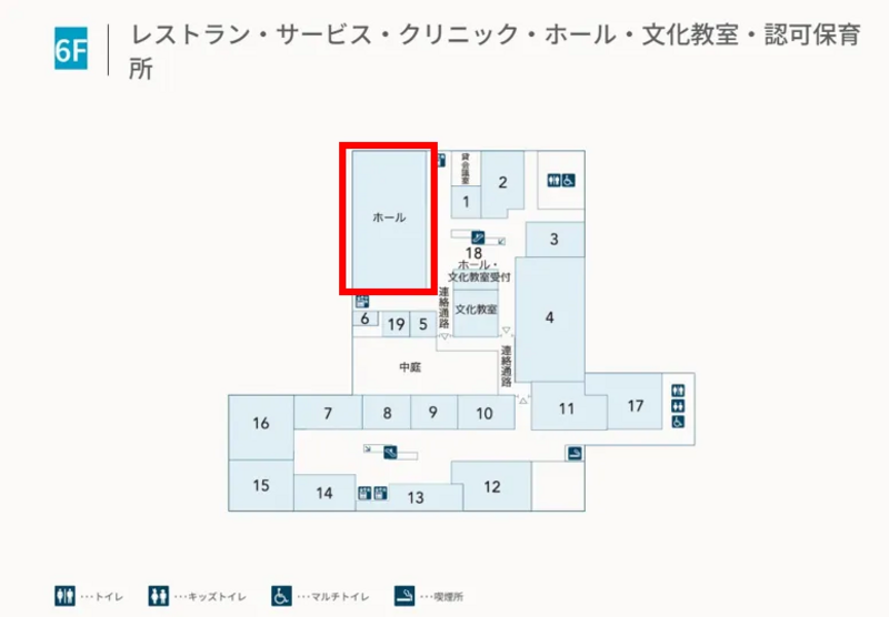 ラスカ茅ヶ崎6階ホール