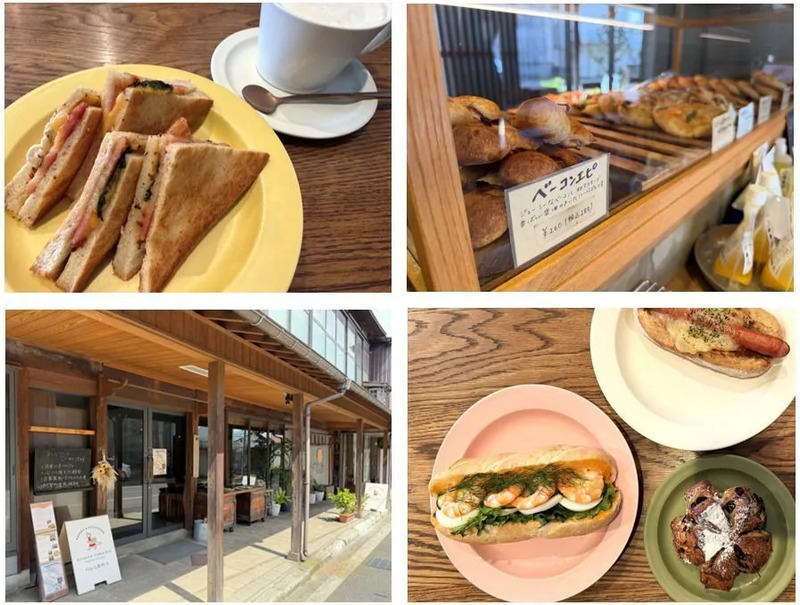 パンとおやつ 奥阿賀コンビリー 外観とパン