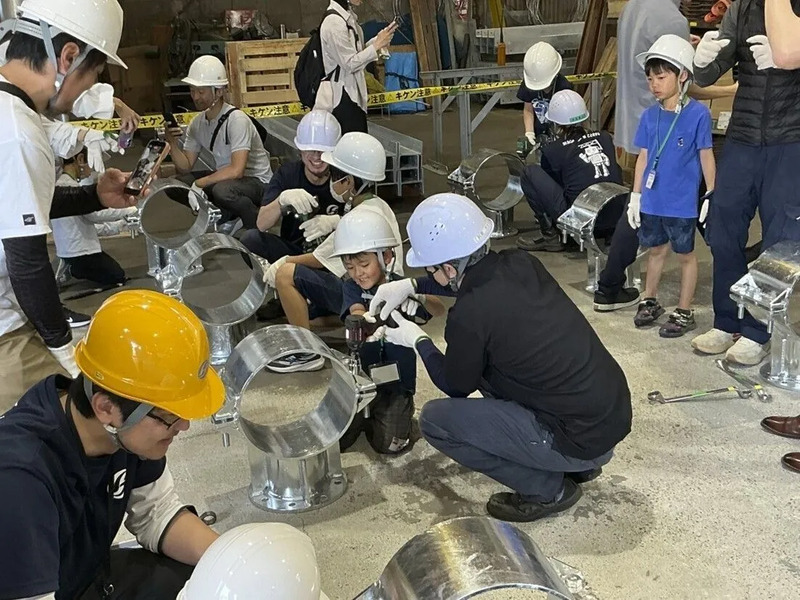 ボルト締め体験の様子