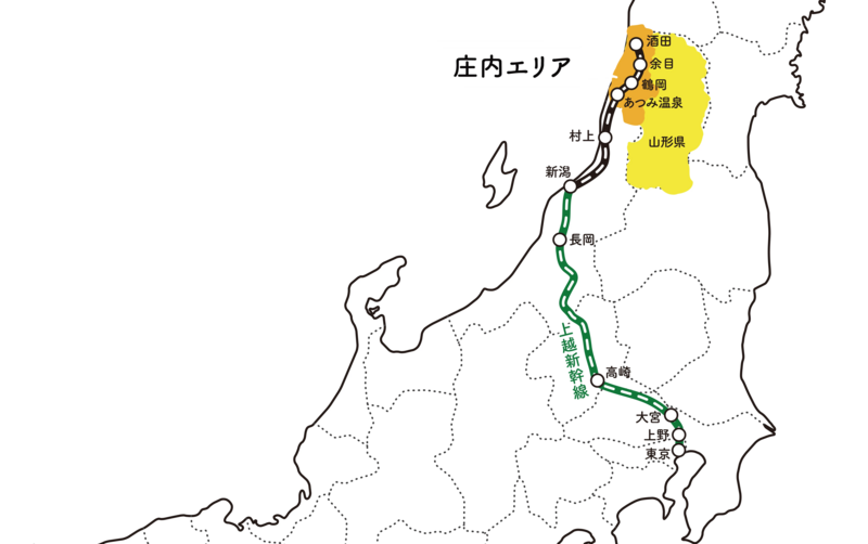 庄内エリアアクセス