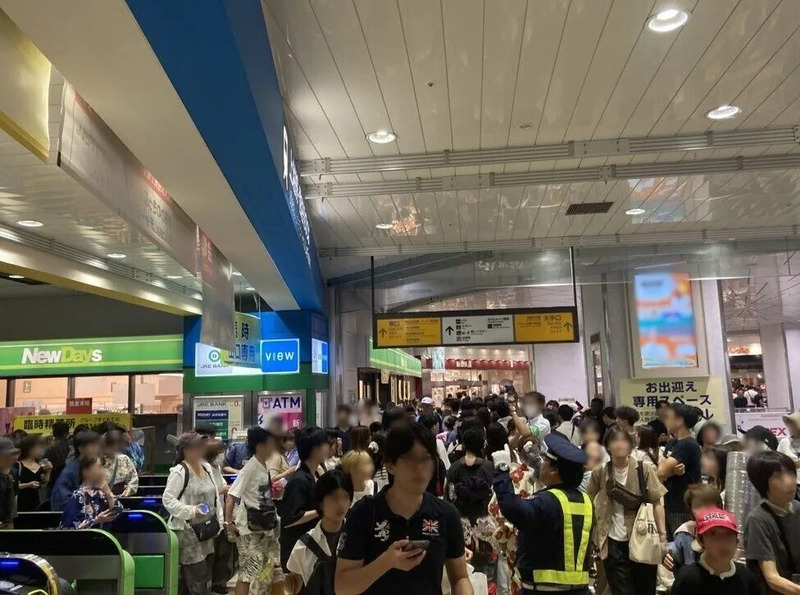 昨年の改札付近の様子