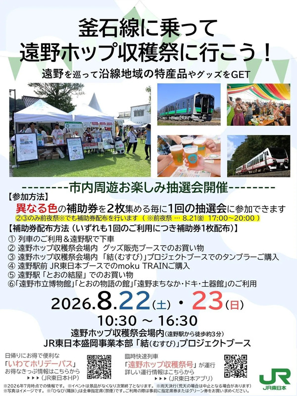 遠野ホップ収穫祭,抽選会概要,ポスター