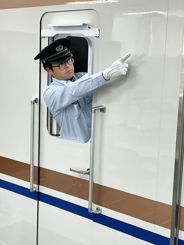 車掌シミュレータ前からの様子