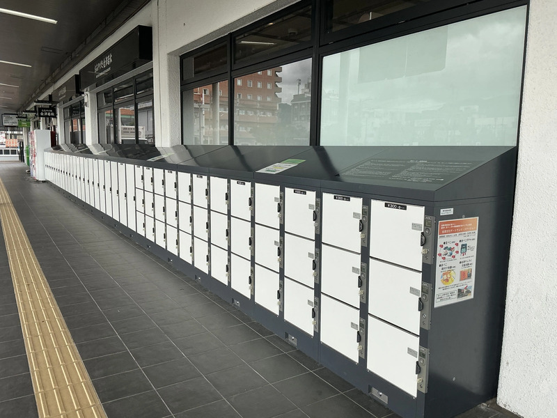 ▲会津若松駅のコインロッカー①