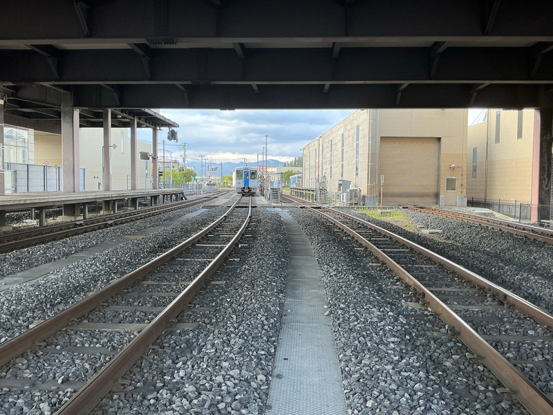 左沢線寒河江駅構内