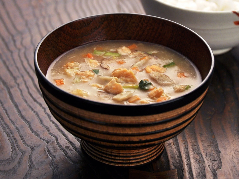 サーモン味噌汁