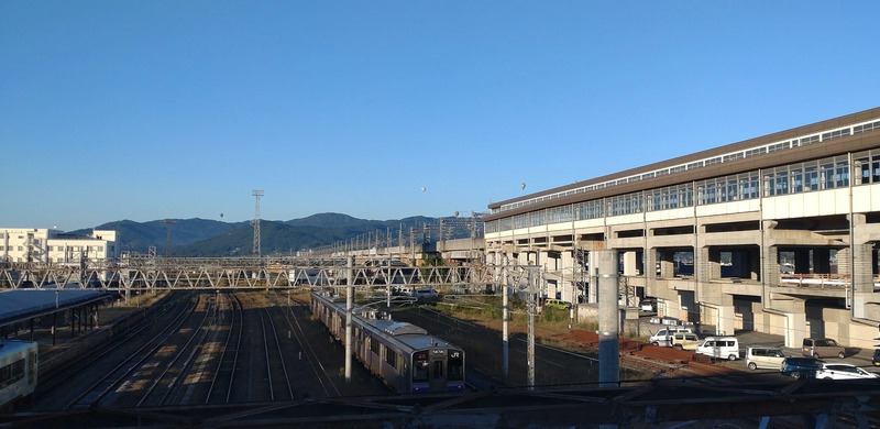 一ノ関駅こ線橋からの風景
