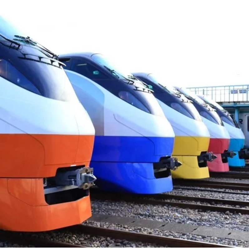 勝田車両センターで「E657系電車フレッシュひたちリバイバルカラー車両